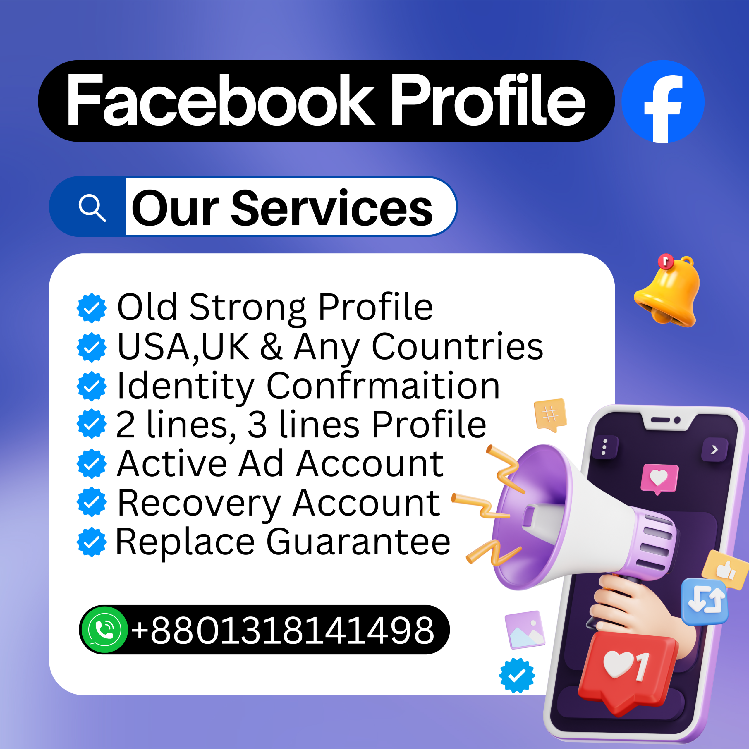 Facebook Profile Purchase Old Facebook Account | Any Country Facebook Accounts - Image 1